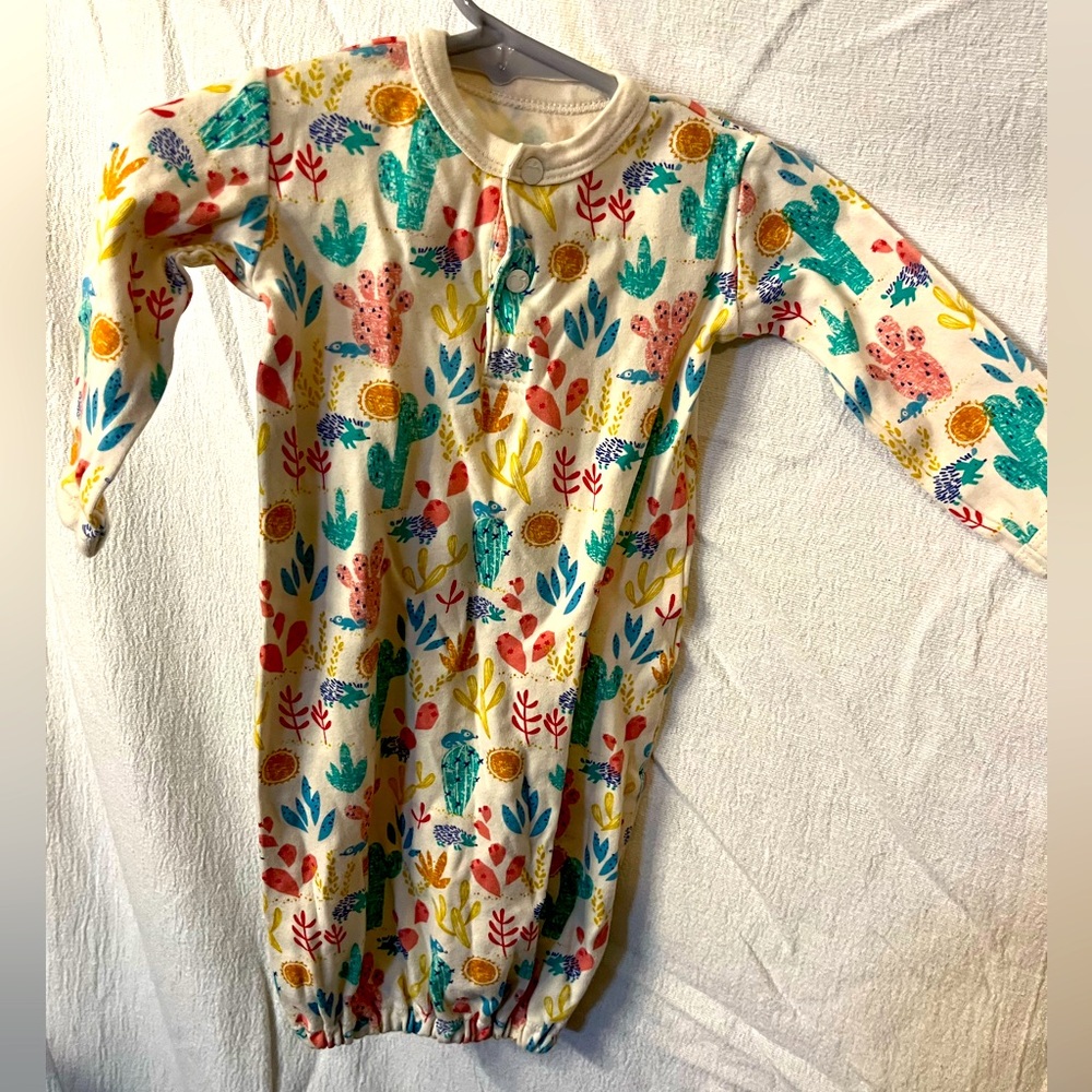 Apple Park Organic Luxury Cactus One Piece Baby Size 0-3